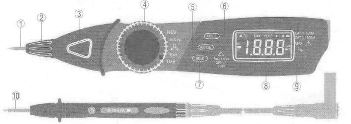 Внешний вид и основные элементы CEM DT-3290